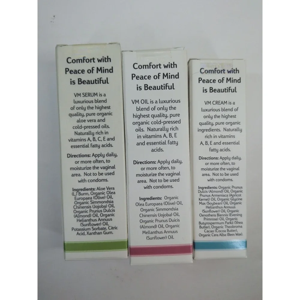 NIB LOT 3🌸Lady‎ Ease VM Cream Feminine Skin Care Organic Moisturizer Oil Serum